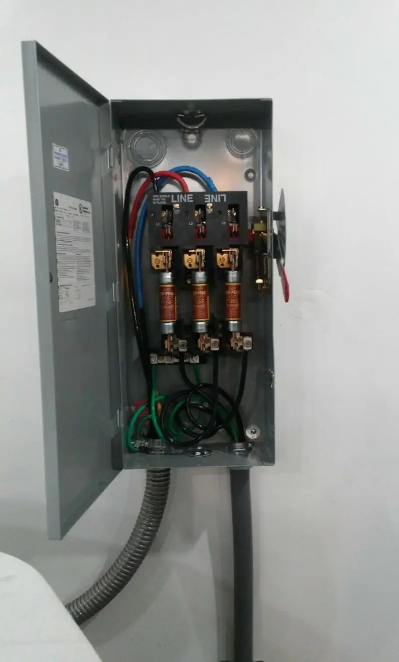 Three-phase disconnect switch installed for Electrical Wiring & Rewiring in Westway